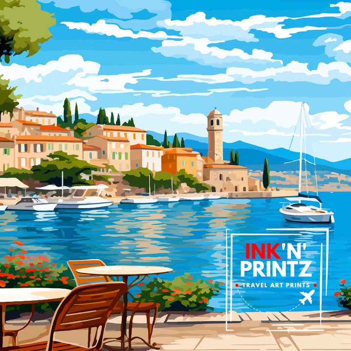 Cavtat Croatia Travel Poster Cavtat Wall Art Cavtat Illustration Croatia Travel Poster Cavtat Home Decor Cavtat Gift