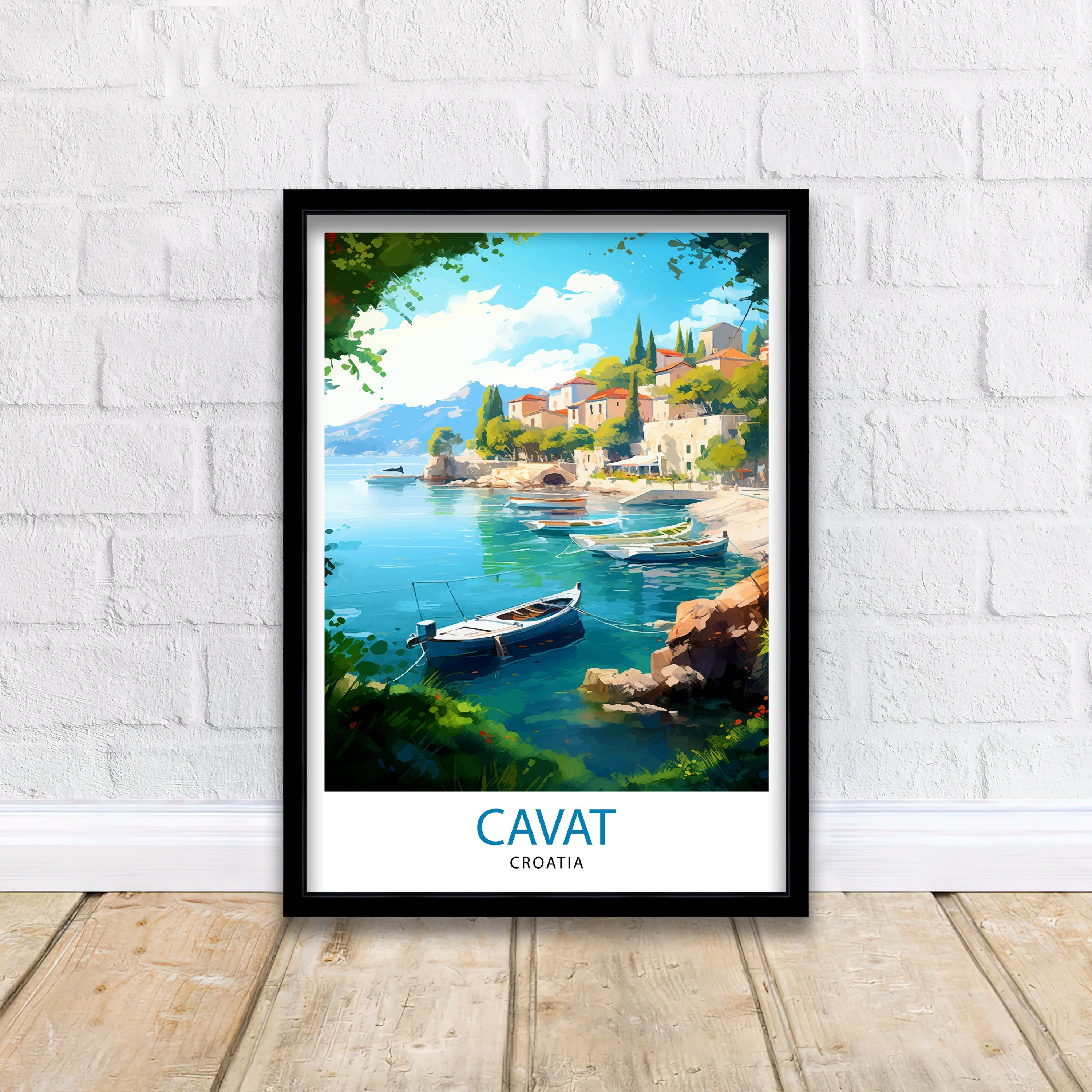 Cavtat Croatia Travel Print Cavtat Wall Art Cavtat Illustration Croatia Travel Poster Cavtat Home Decor Cavtat Gift