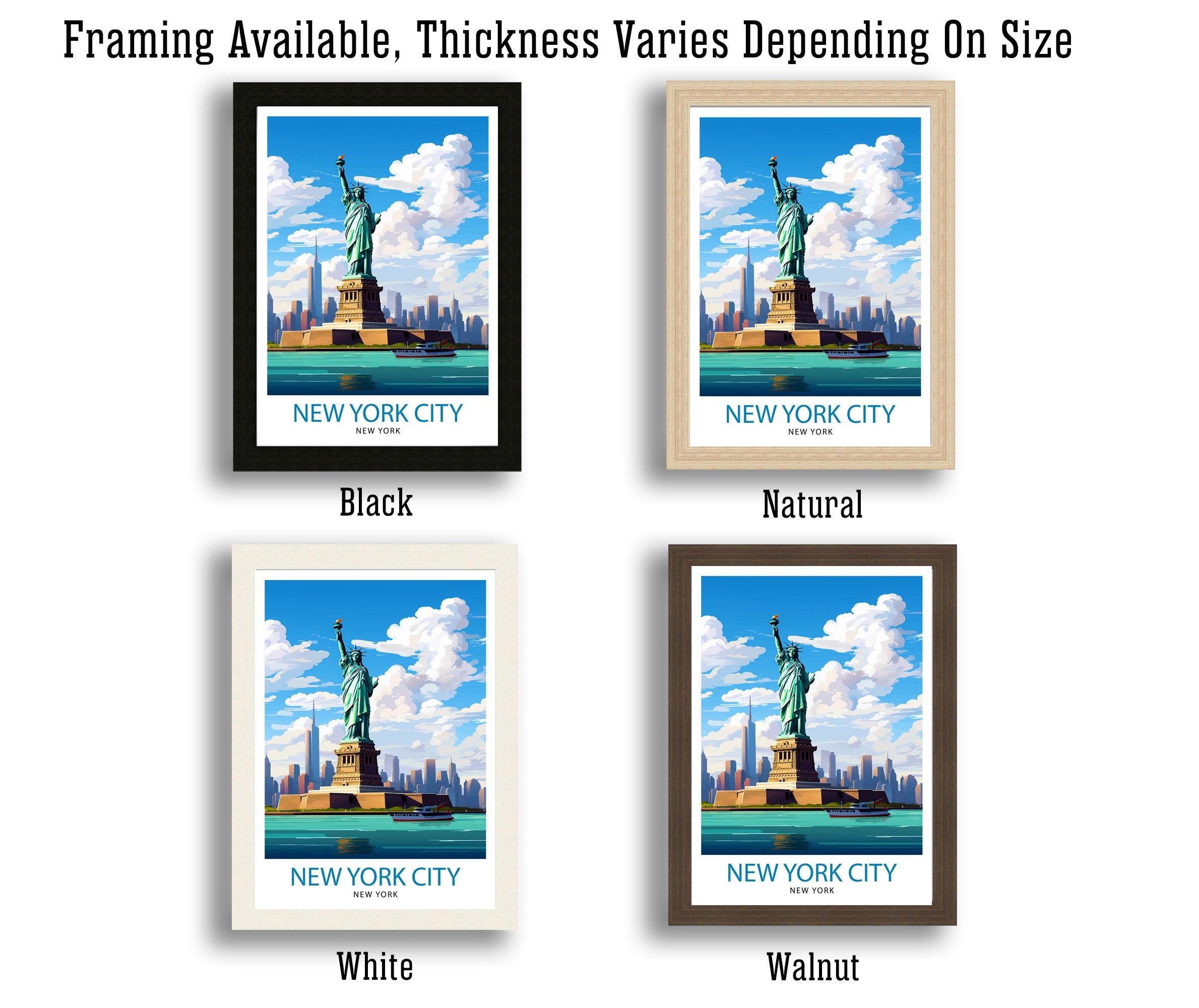 New York City Travel Print| New York Wall Art NYC Illustration Travel Poster Gift for New York Home Decor