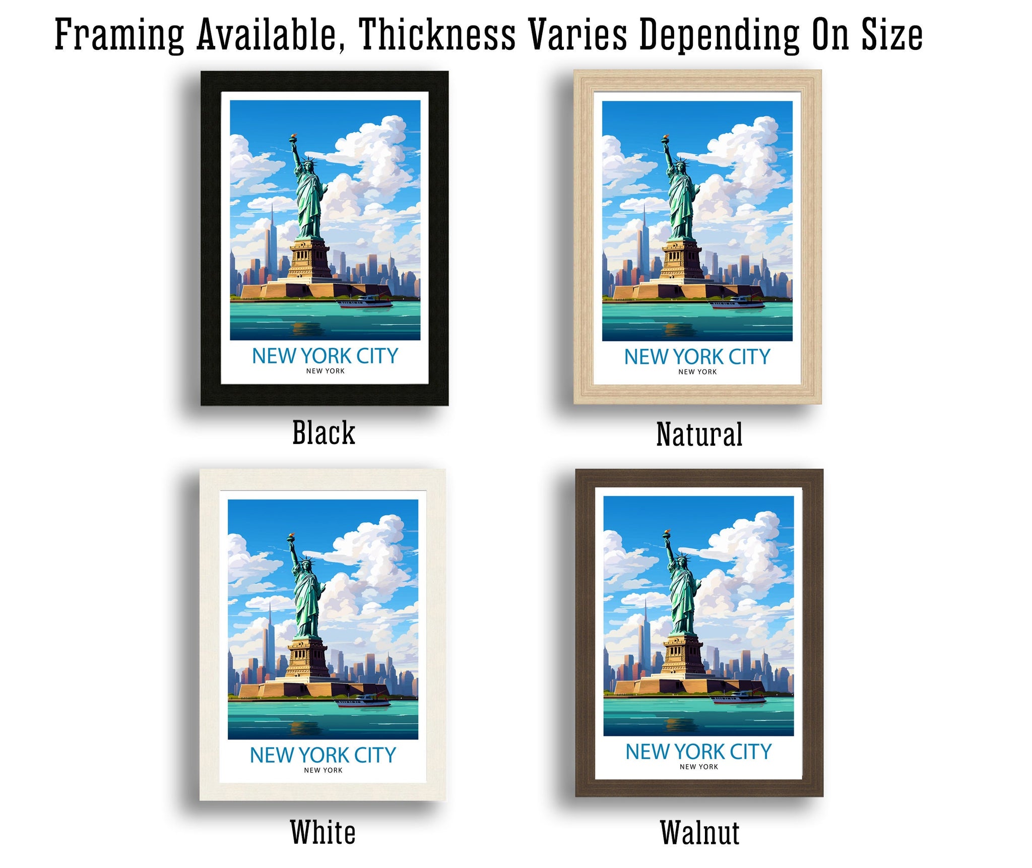 New York City Travel Print| New York Wall Art NYC Illustration Travel Poster Gift for New York Home Decor