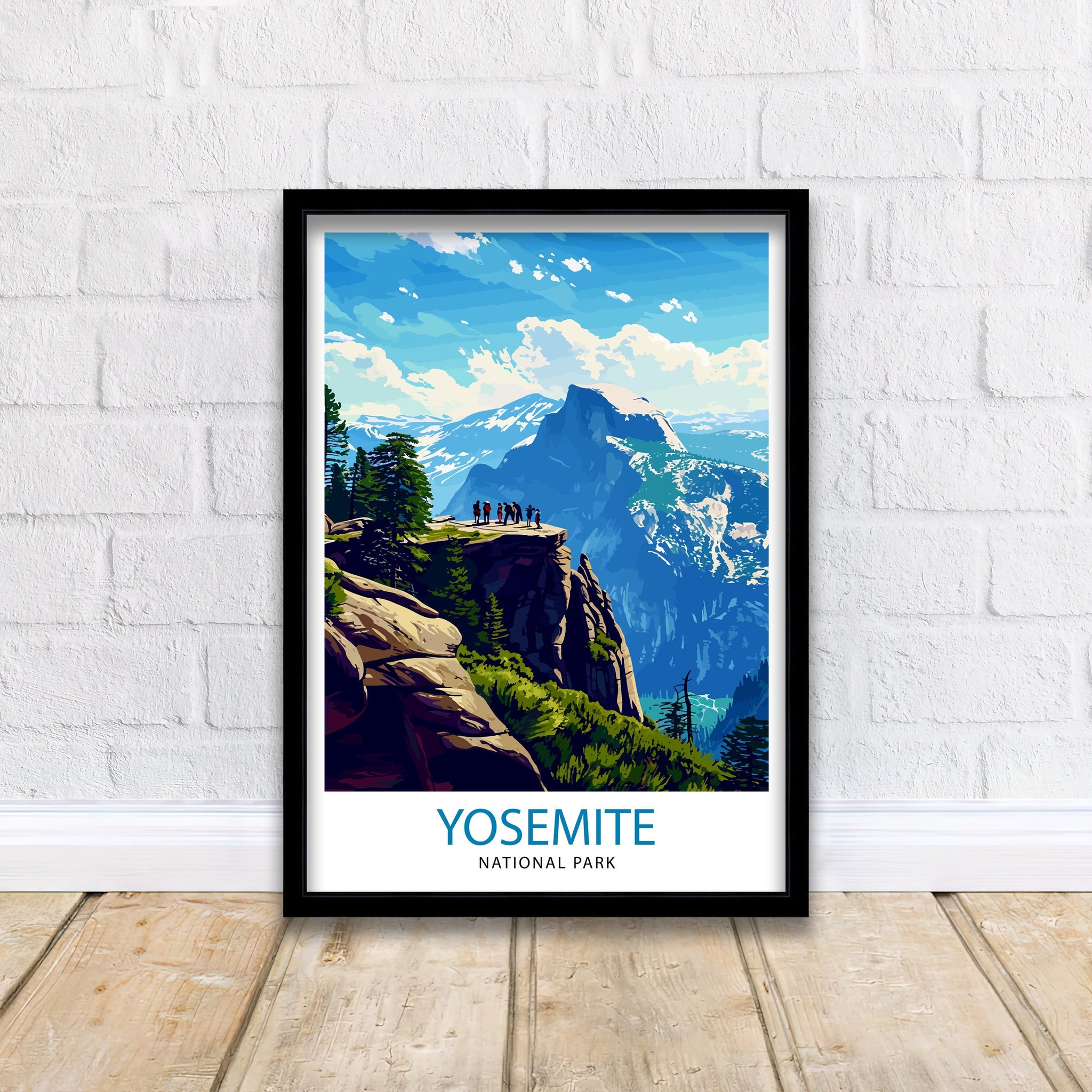 Yosemite National Park Travel Print| Yosemite Wall Art Yosemite Home Living Decor Yosemite Illustration Travel Poster Gift for Yosemite Fans