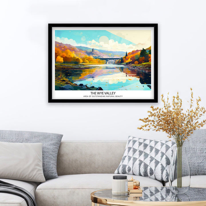 Wye Valley Travel Poster Wye Valley Wall Art Wye Valley Home Decor Wye Valley Illustration Travel Poster Gift for Wye Valley UK Travel Poster