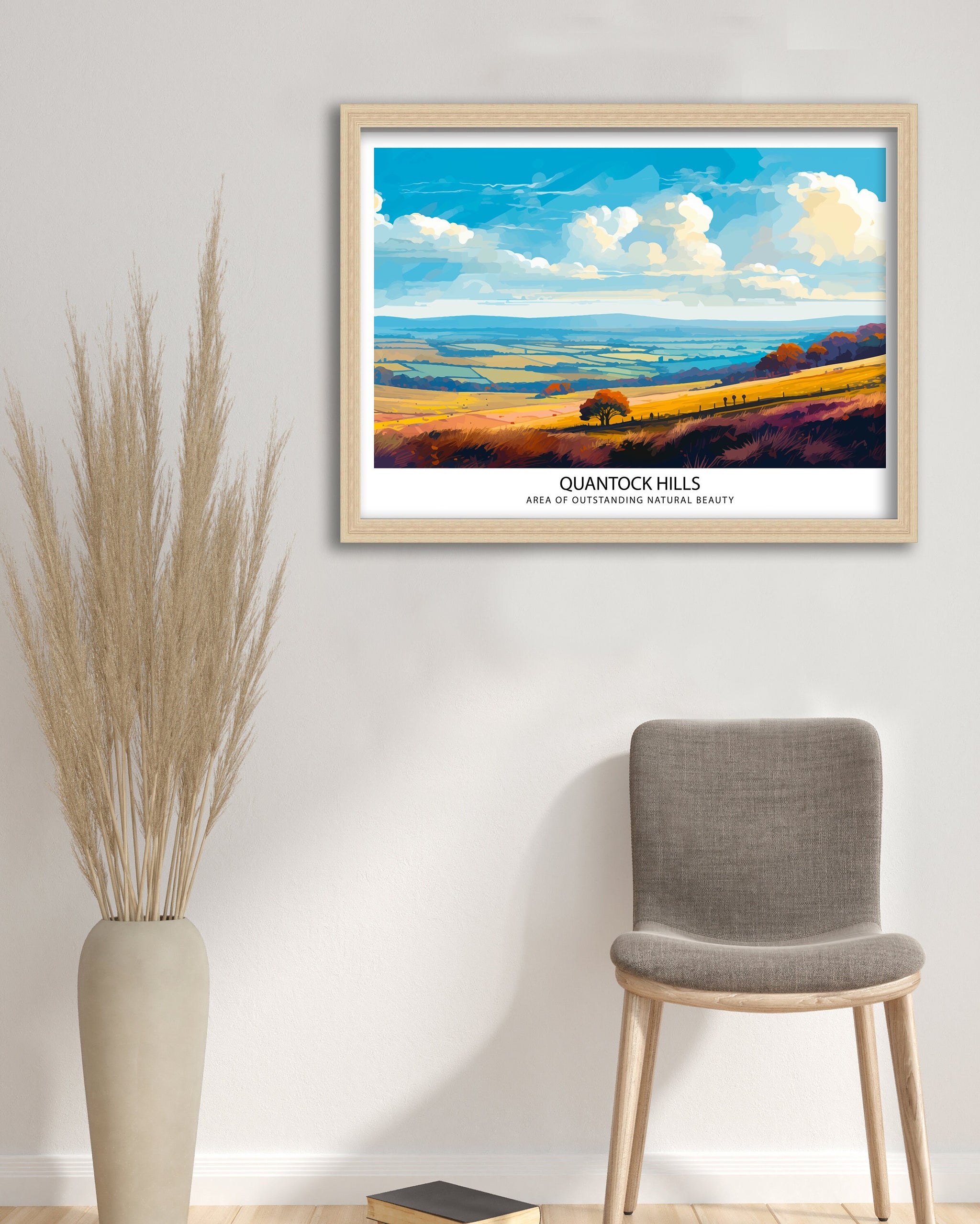 Quantock Hills Travel Print | Somerset Print| Quantock Hills Print| Quantock Print| Somerset Countyside| Somerset Hills Print