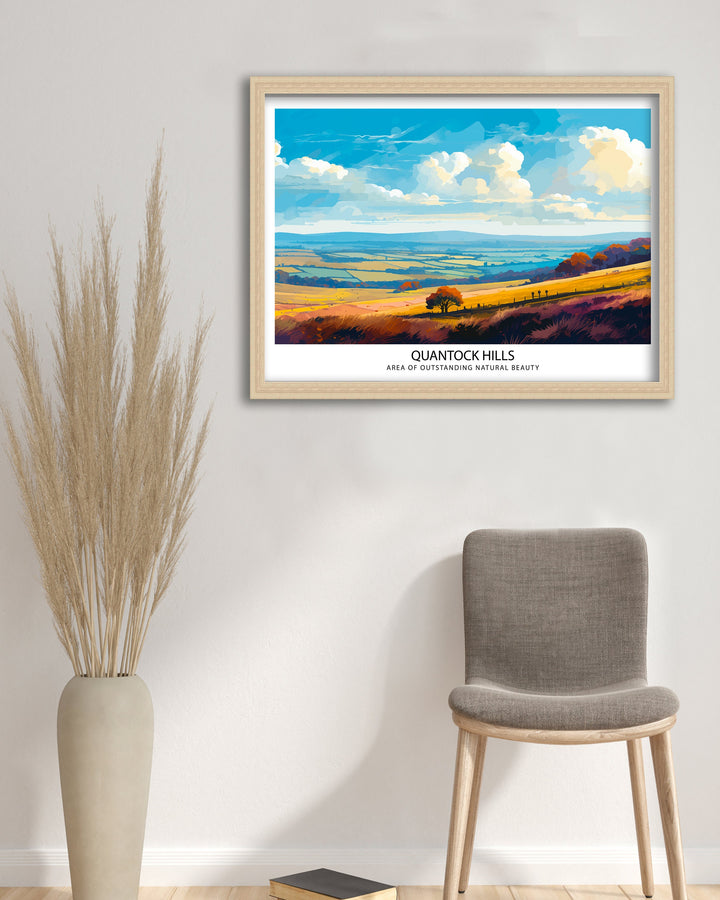 Quantock Hills Travel Poster