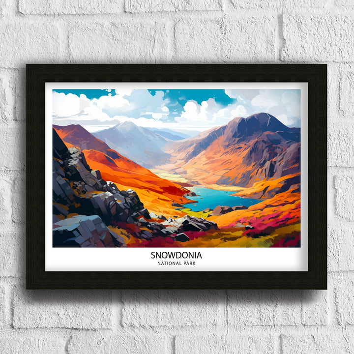 Snowdonia Travel Poster