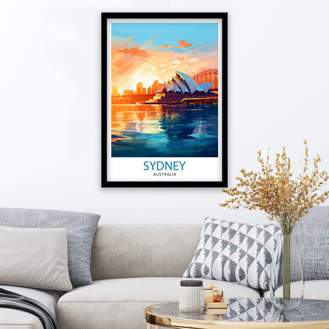 Sydney Australia Travel Poster Sydney