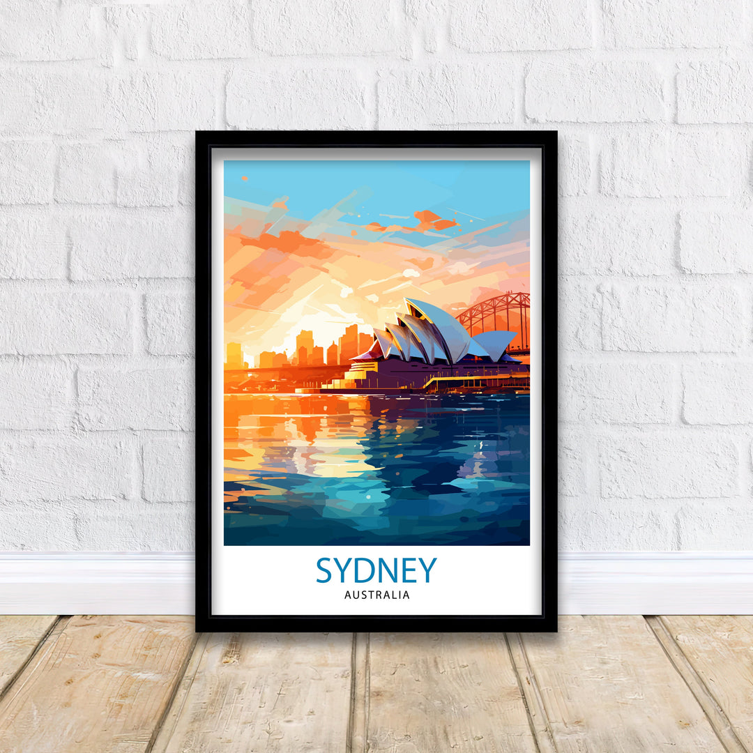 Sydney Australia Travel Poster Sydney