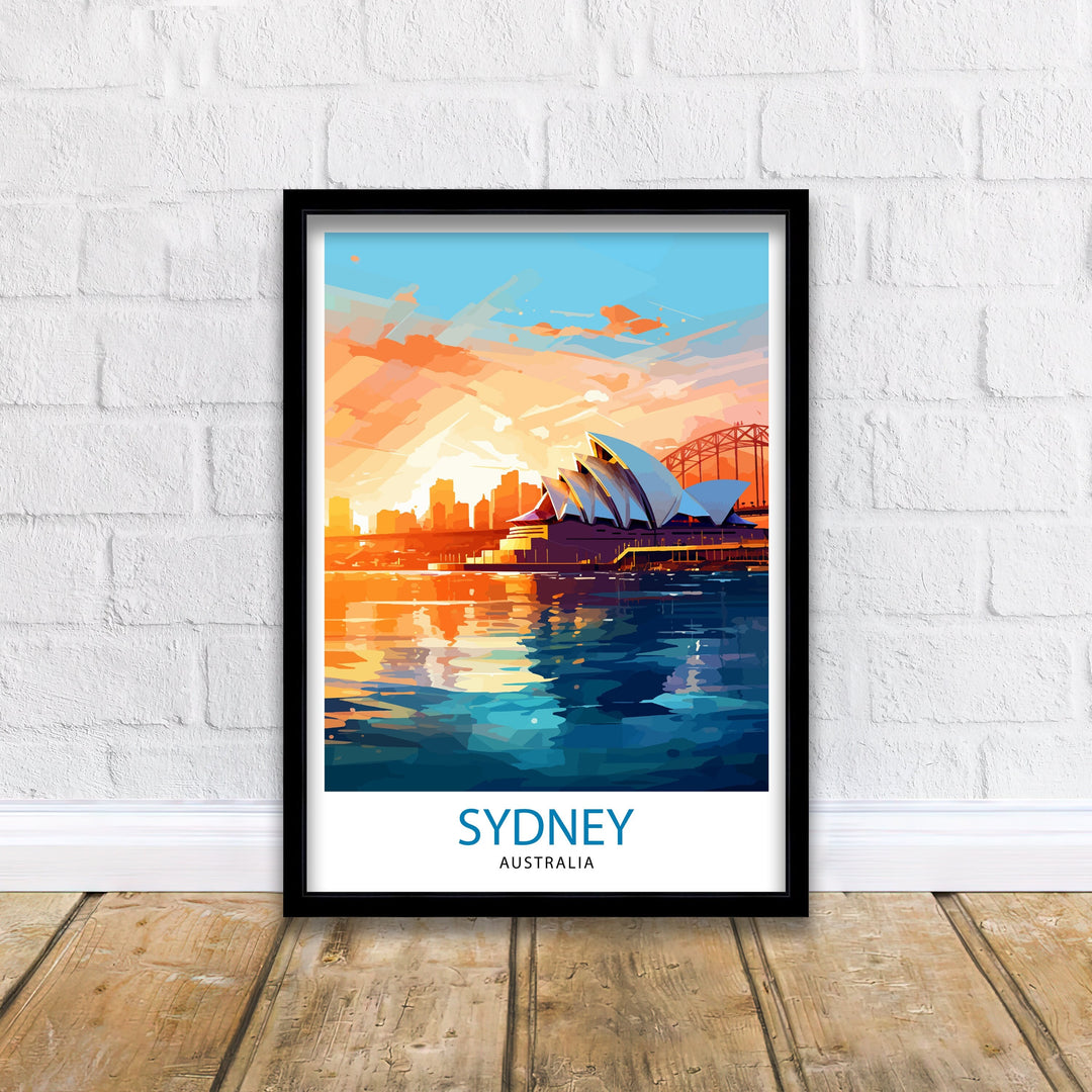 Sydney Australia Travel Poster Sydney