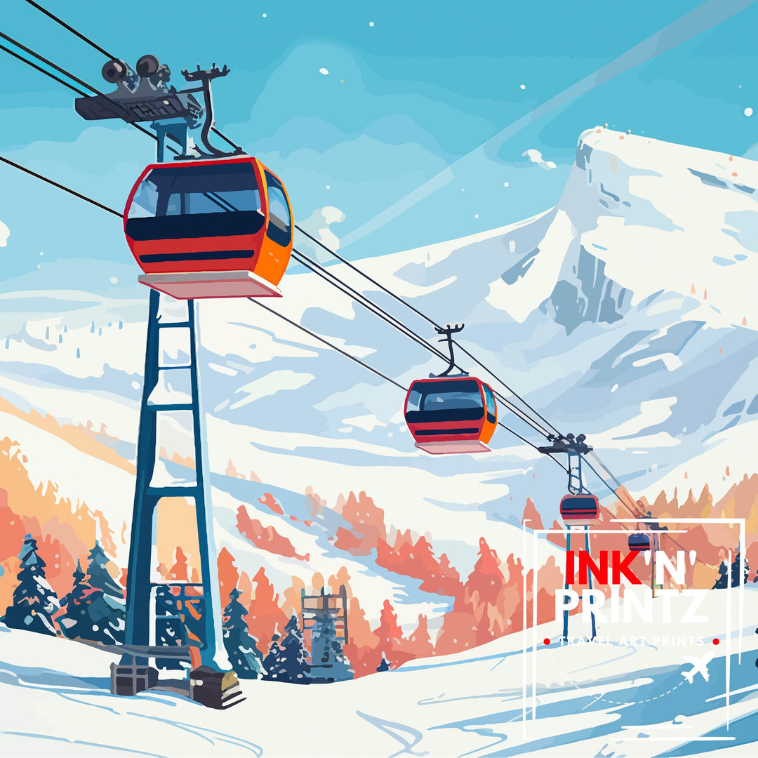 Meribel Travel Print