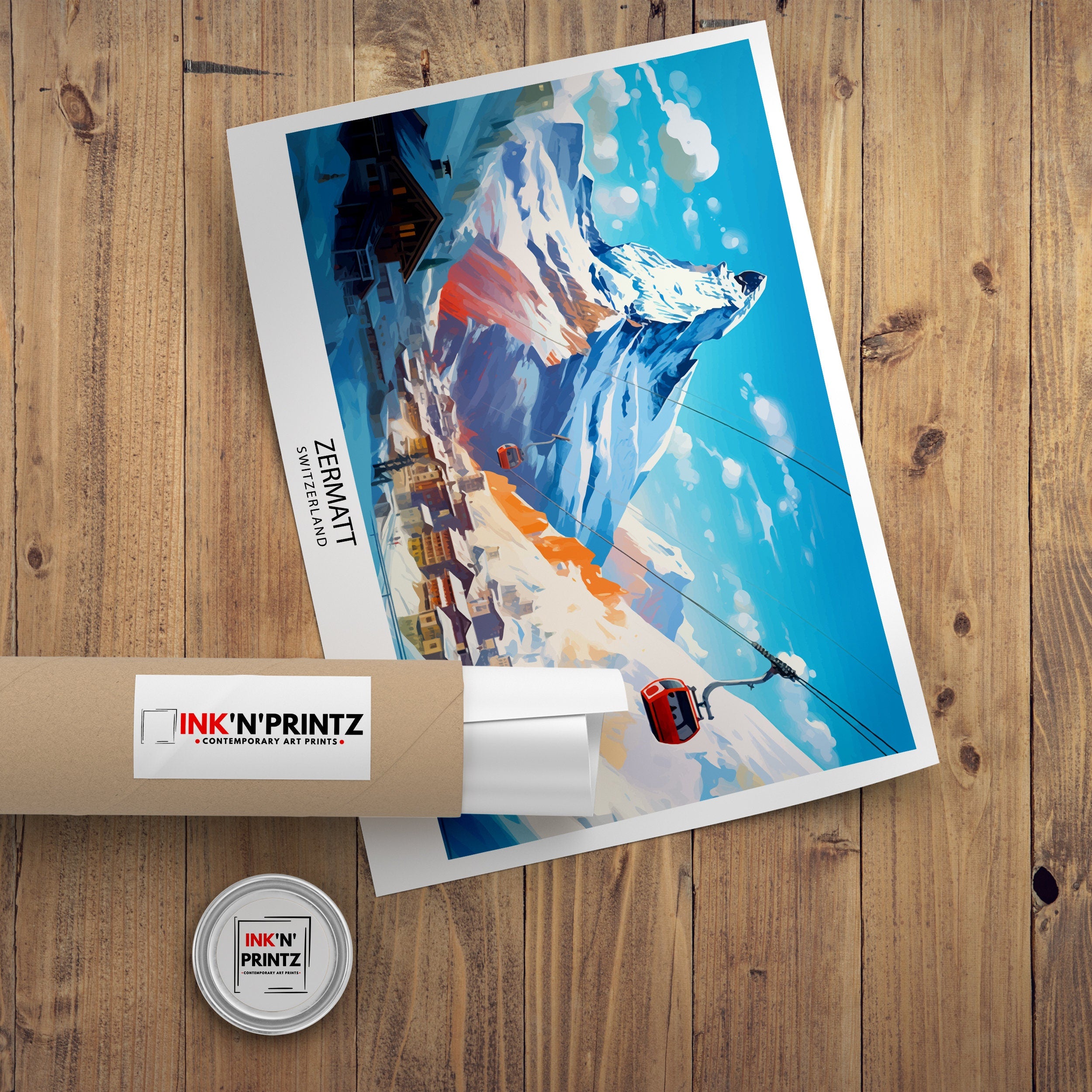 Zermatt Travel Print | Switzerland| Switzerland Poster| Zermatt Poster| Travel Poster| Zermatt Print| Switzerland Print| Wall Art| Zermatt