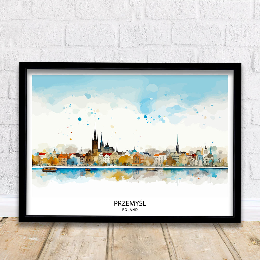 Przemysl Poland Poster Historical Cityscape Art Polish Town Poster Eastern European