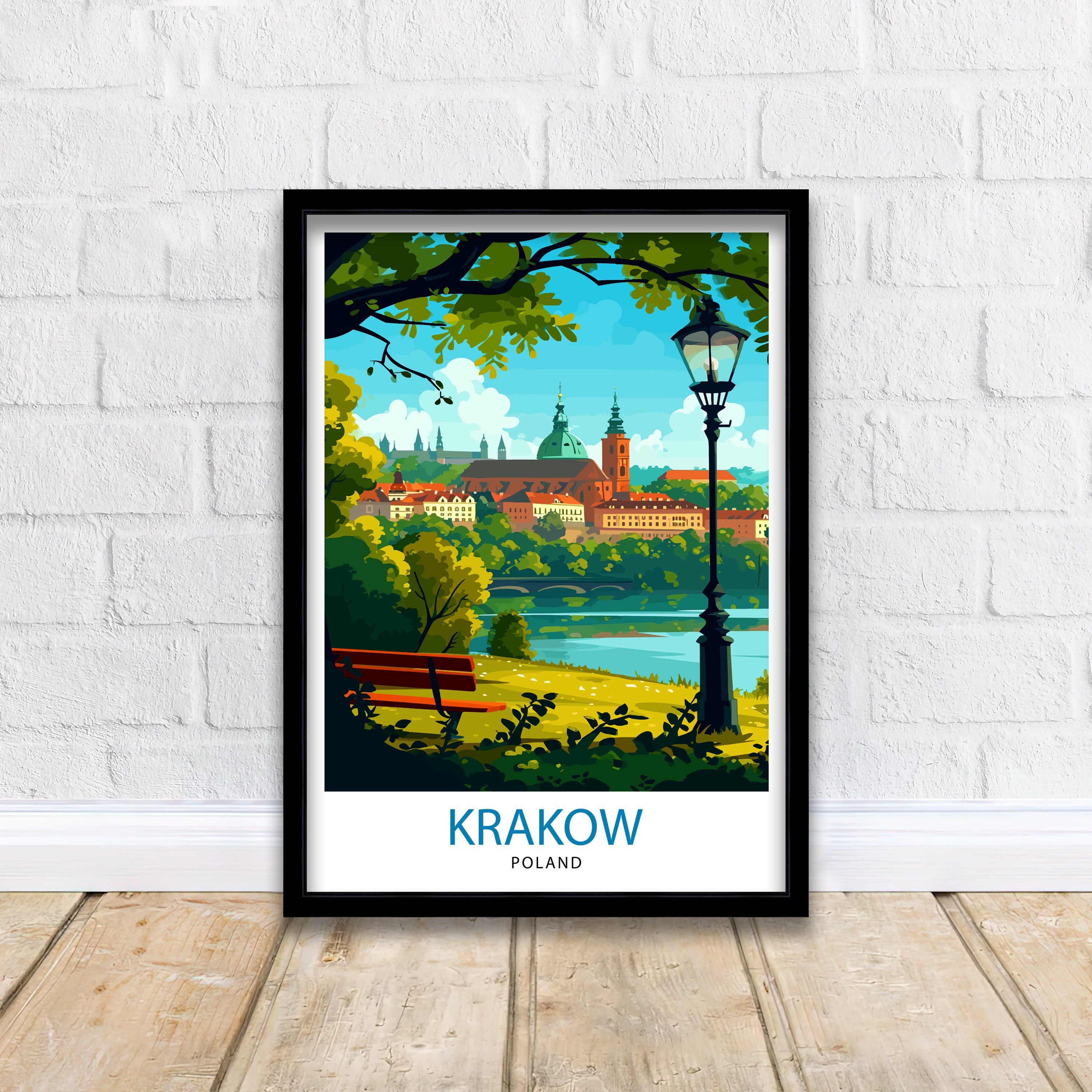 Krakow Poland Travel Print Krakow Wall Decor Krakow Poster Poland Travel Prints Krakow Art Print Krakow Illustration Krakow Wall Art