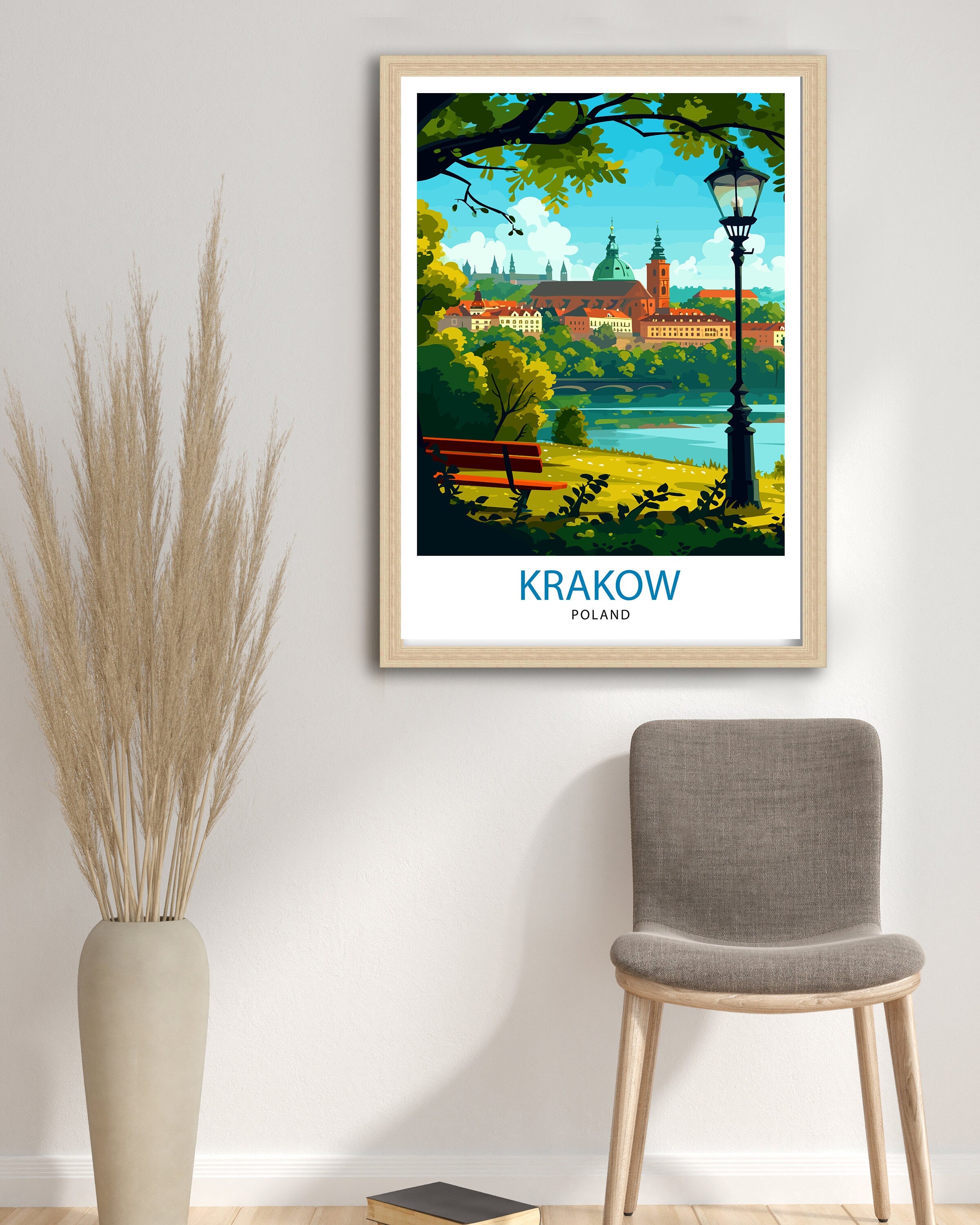 Krakow Poland Travel Print Krakow Wall Decor Krakow Poster Poland Travel Prints Krakow Art Print Krakow Illustration Krakow Wall Art