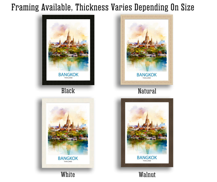Bangkok Thailand Travel Print Bangkok Wall Decor Thailand Illustration Bangkok Travel Poster Gift for Thailand Travel Thailand Home Decor