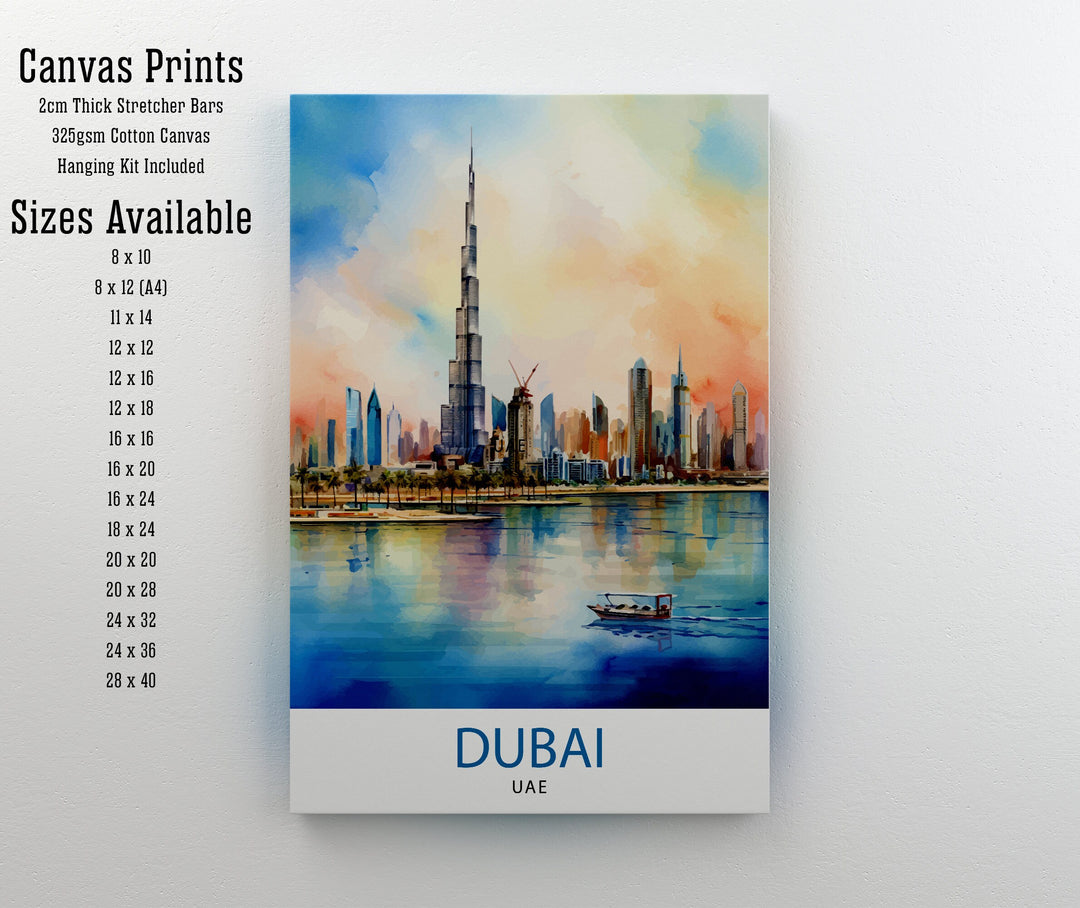 Dubai UAE Travel Print Dubai Wall Decor Dubai Home Living Decor Dubai Illustration Travel Poster Gift For Dubai UAE Home Decor