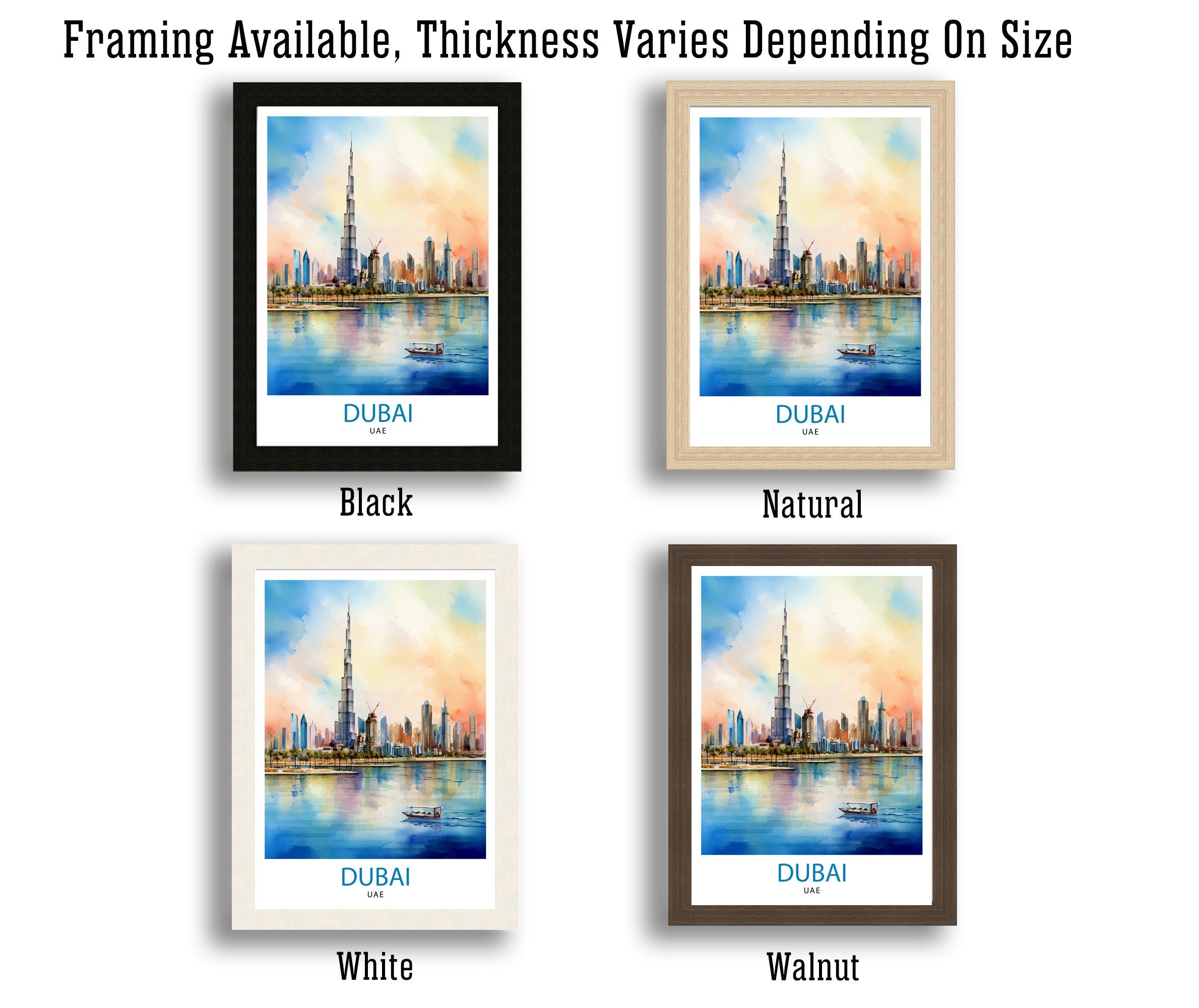 Dubai UAE Travel Print Dubai Wall Decor Dubai Home Living Decor Dubai Illustration Travel Poster Gift For Dubai UAE Home Decor