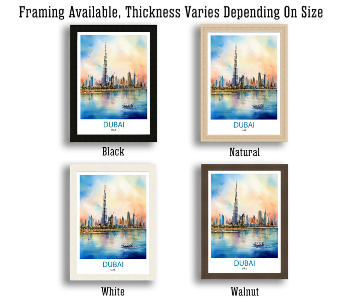 Dubai UAE Travel Print Dubai Wall Decor Dubai Home Living Decor Dubai Illustration Travel Poster Gift For Dubai UAE Home Decor