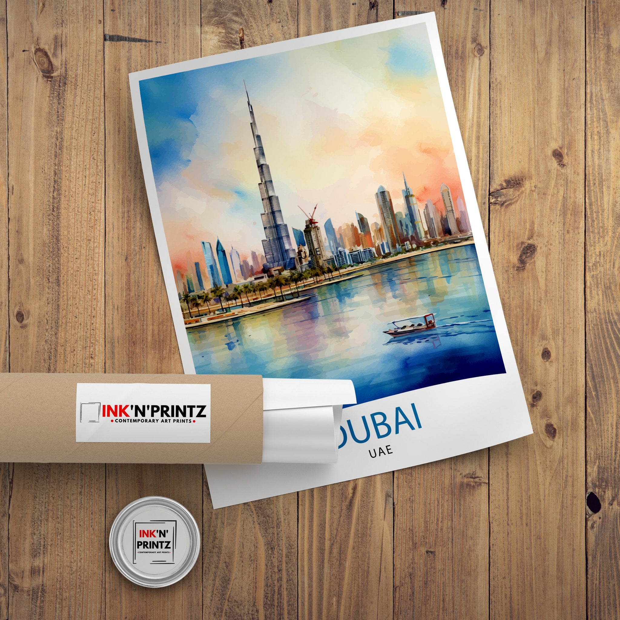 Dubai UAE Travel Print Dubai Wall Decor Dubai Home Living Decor Dubai Illustration Travel Poster Gift For Dubai UAE Home Decor