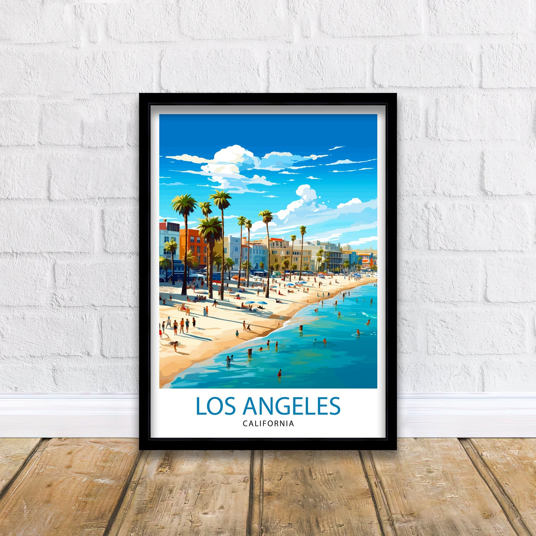 Los Angeles Travel Print| LA Wall Decor California Home Living Decor LA Illustration Travel Poster Gift for LA, California Home Decor