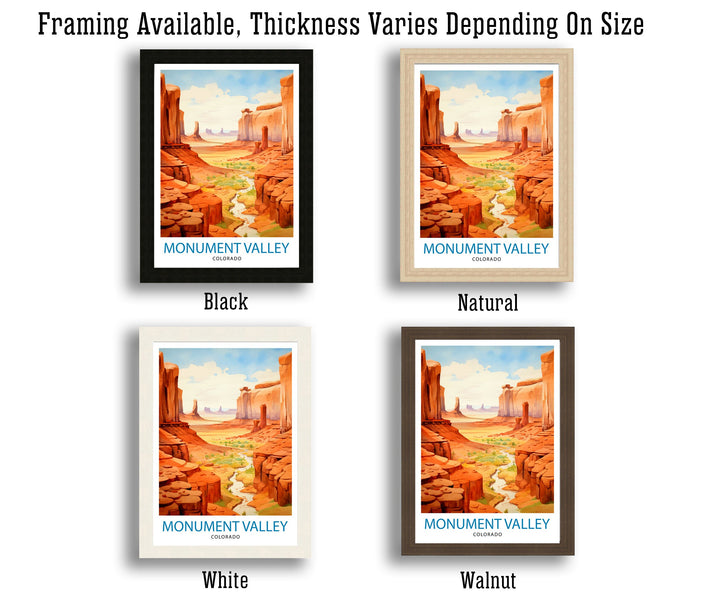 Monument Valley Print Iconic Desert Landscape Art American Southwest Poster Navajo Tribal Park Wall Decor Red Rock Formations Illustration