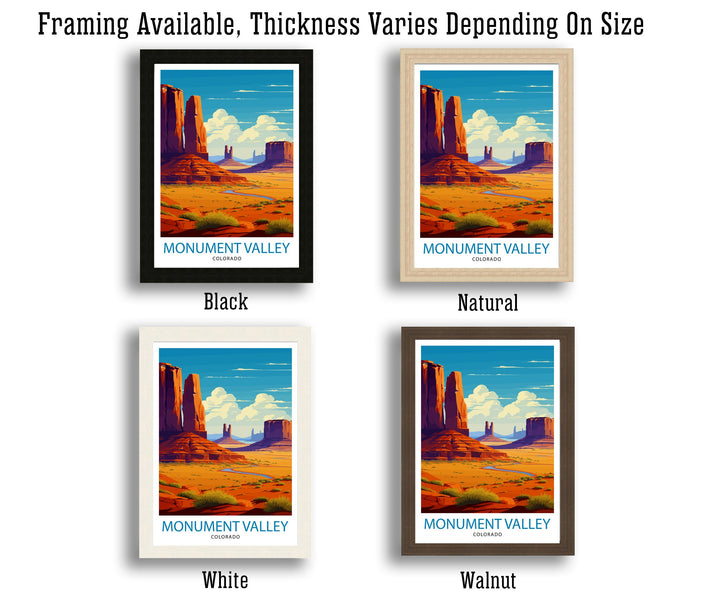 Monument Valley Print Iconic Desert Landscape Art American Southwest Poster Navajo Tribal Park Wall Decor Red Rock Formations Illustration