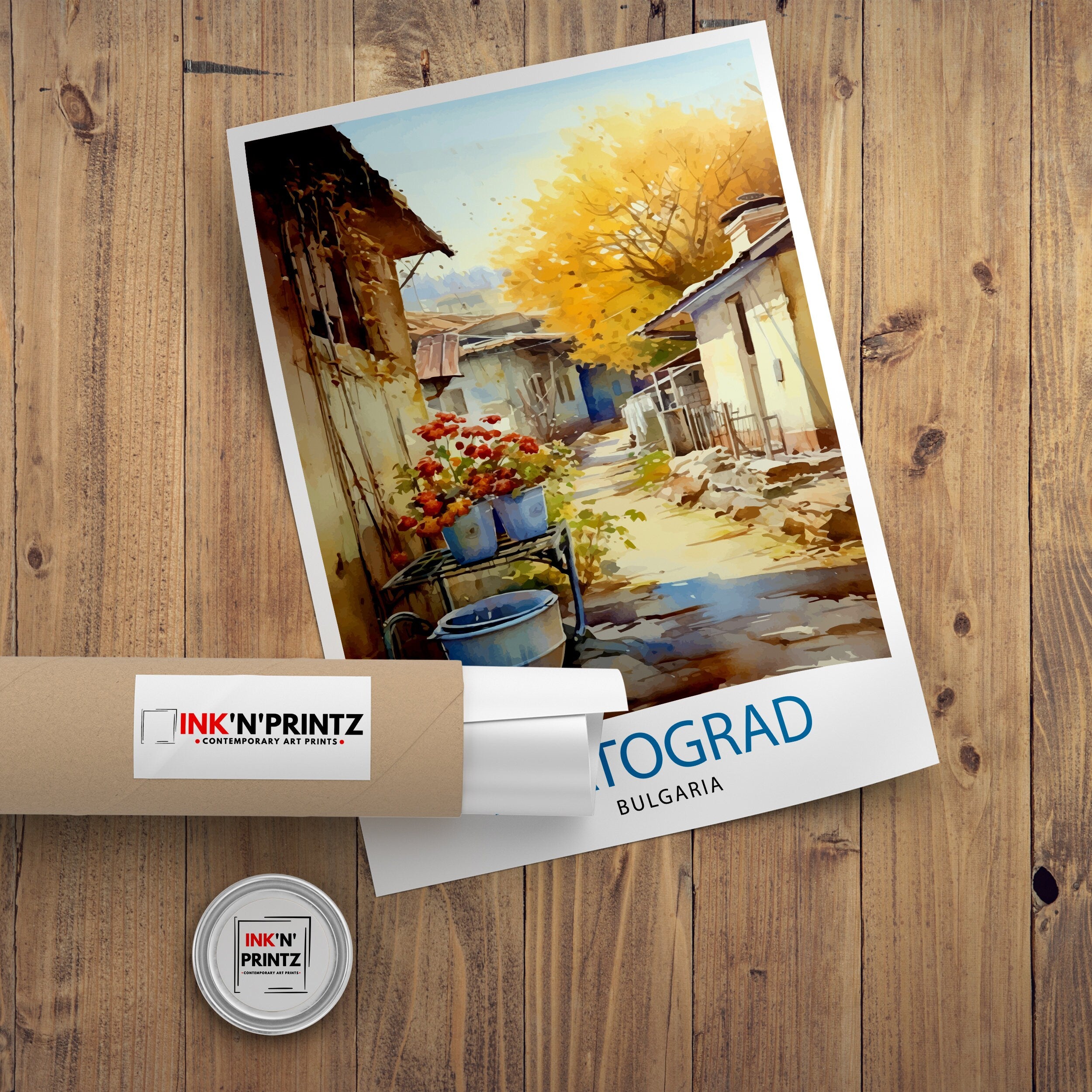 Zlatograd Bulgaria Print Traditional Bulgarian Village Art Rhodope Mountains Poster Zlatograd Heritage Wall Decor Balkan Countryside