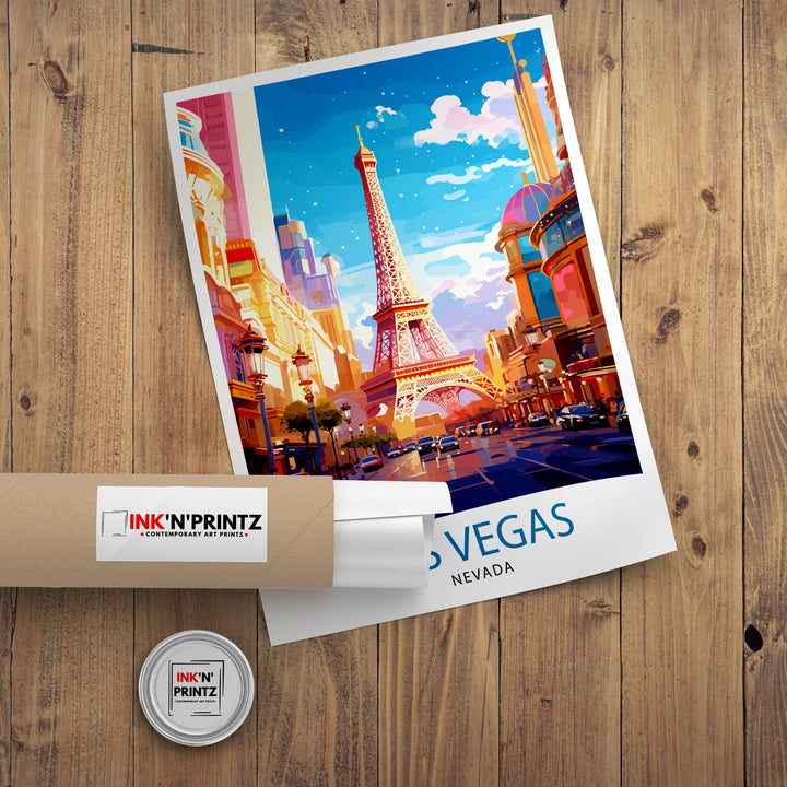 Las Vegas Travel Print| Las Vegas Wall Art Las Vegas Poster Las Vegas Illustration Las Vegas Nevada Travel Poster Las Vegas Souvenir