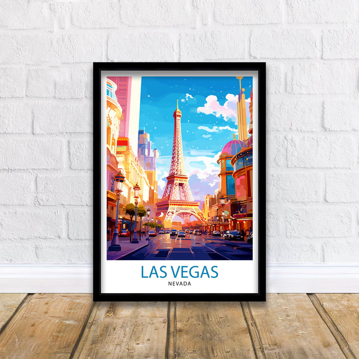 Las Vegas Travel Print| Las Vegas Wall Art Las Vegas Poster Las Vegas Illustration Las Vegas Nevada Travel Poster Las Vegas Souvenir