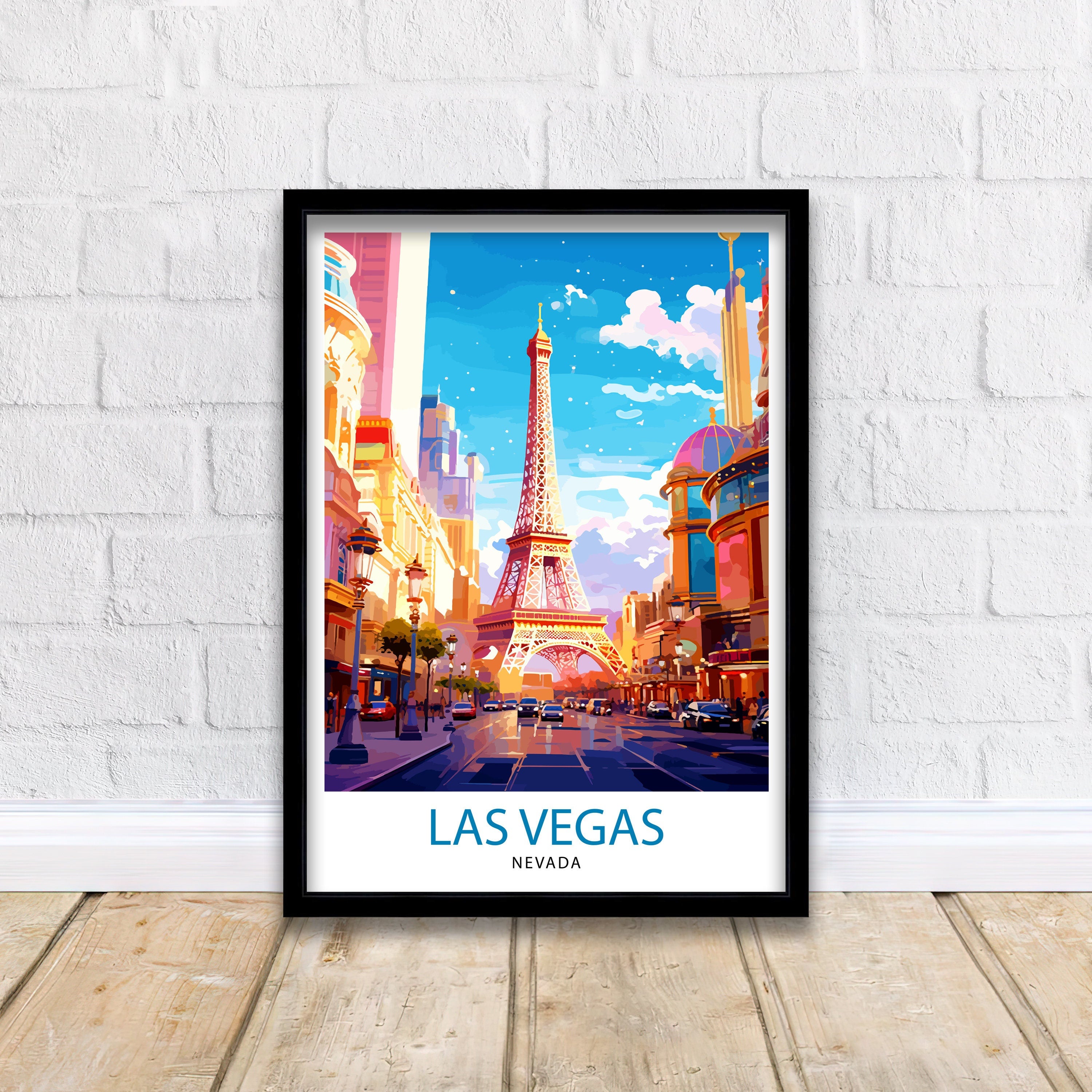 Las Vegas Travel Print| Las Vegas Wall Art Las Vegas Poster Las Vegas Illustration Las Vegas Nevada Travel Poster Las Vegas Souvenir