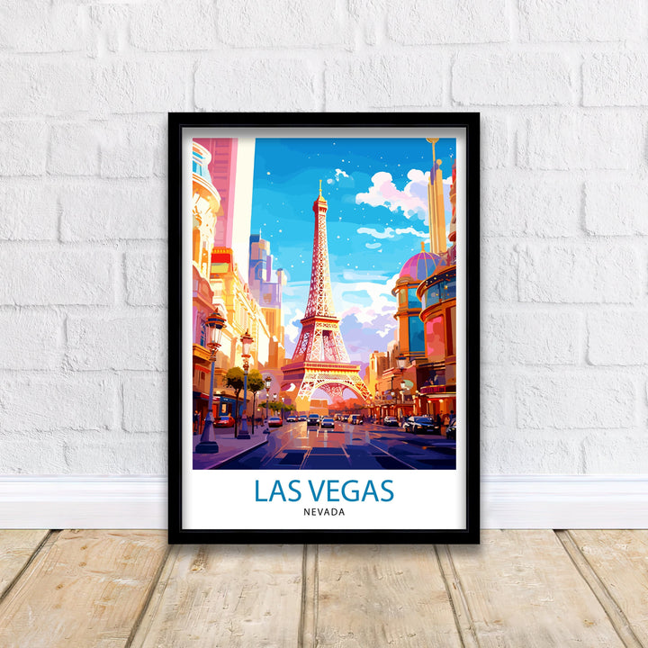 Las Vegas Travel Print| Las Vegas Wall Art Las Vegas Poster Las Vegas Illustration Las Vegas Nevada Travel Poster Las Vegas Souvenir