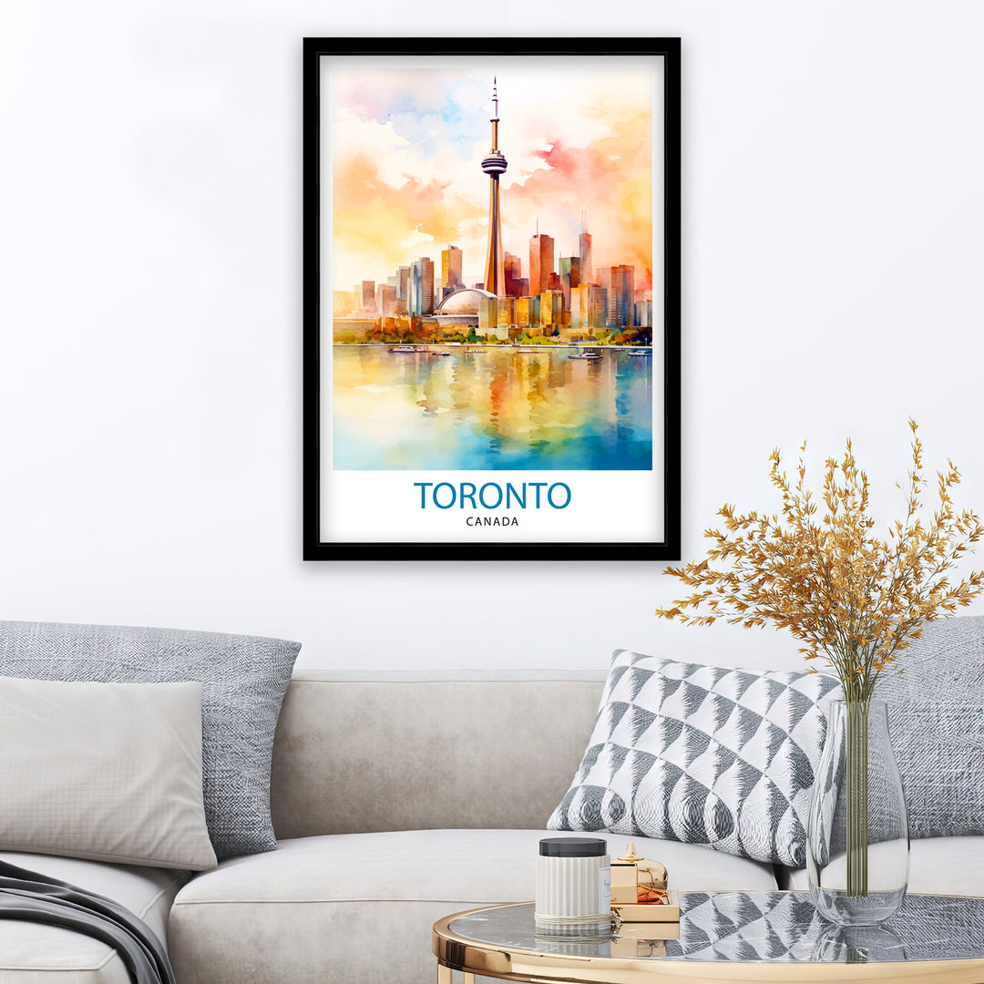 Toronto Canada Travel Print Toronto Wall Art Canada Illustration Travel Poster Gift for Toronto Lover Canada Home Decor