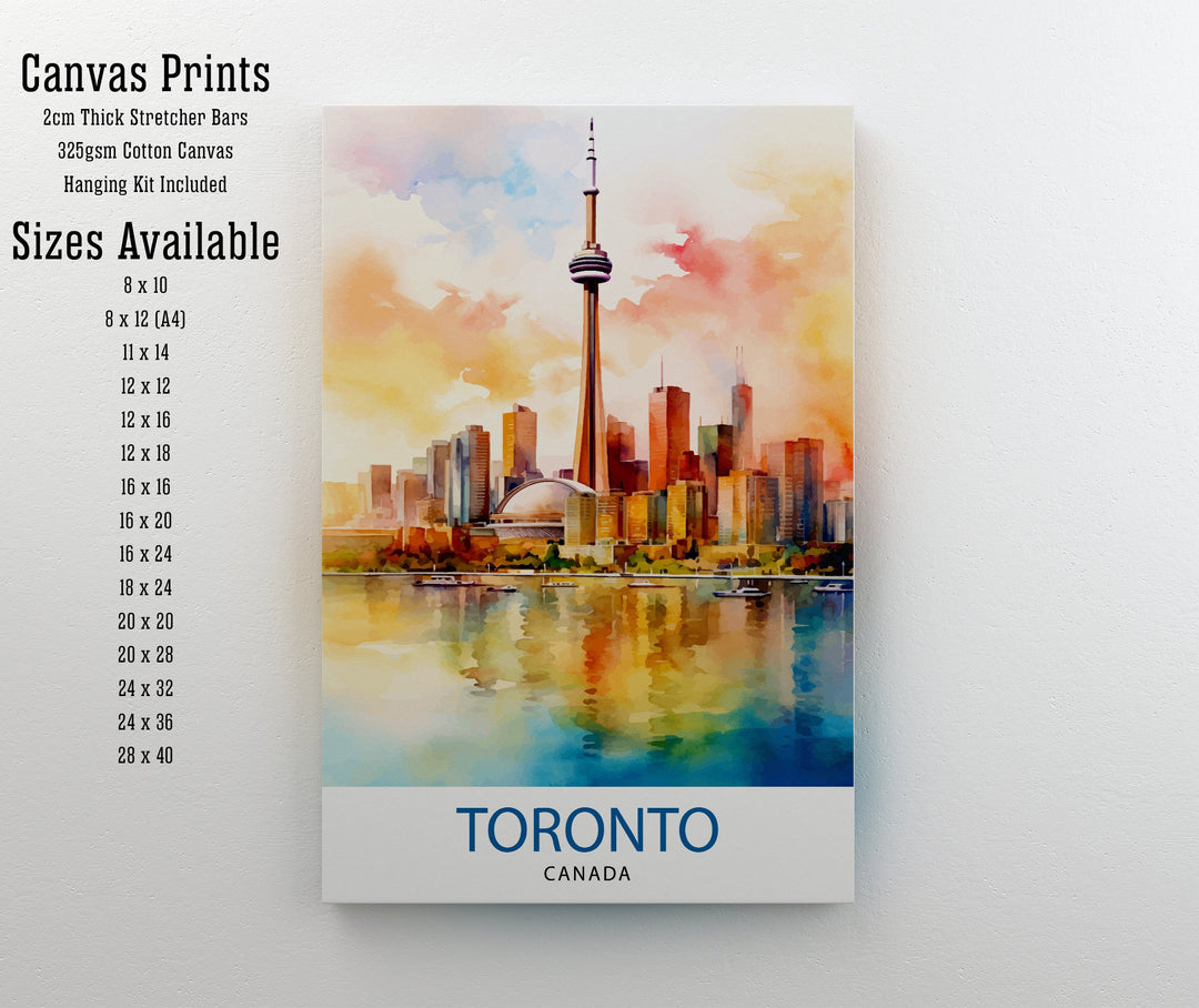 Toronto Canada Travel Print Toronto Wall Art Canada Illustration Travel Poster Gift for Toronto Lover Canada Home Decor