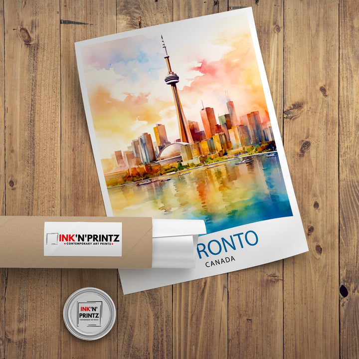 Toronto Canada Travel Print Toronto Wall Art Canada Illustration Travel Poster Gift for Toronto Lover Canada Home Decor