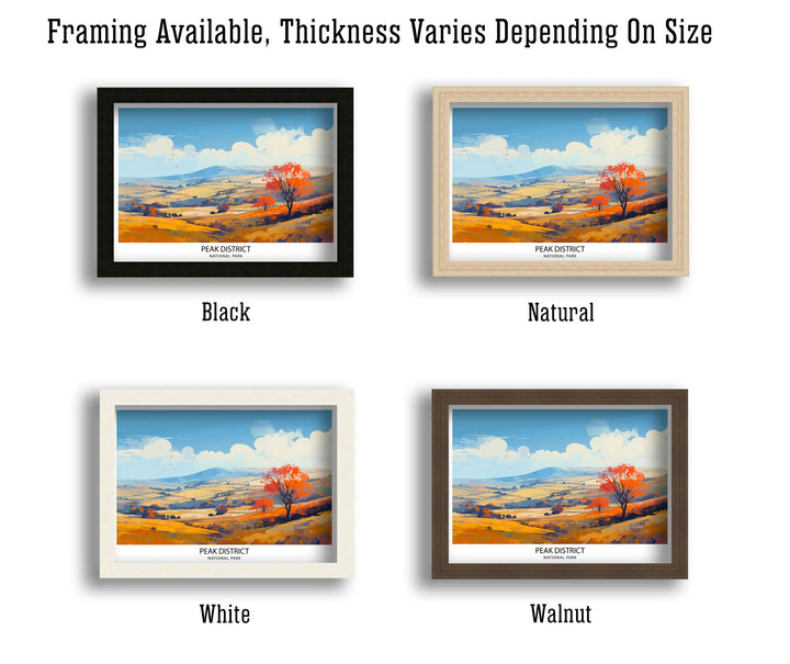 Peak District National Park Travel Print Peak District Wall Decor Peak District Home Living Decor Peak District Illustration Travel Poster