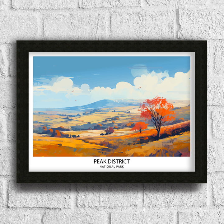 Peak District National Park Travel Print Peak District Wall Decor Peak District Home Living Decor Peak District Illustration Travel Poster
