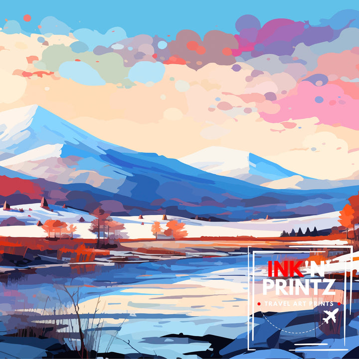Cairngorms National Park Travel Print National Park Scotland Cairngorms Print Travel Poster Scottish Highlands Cairngorms Poster
