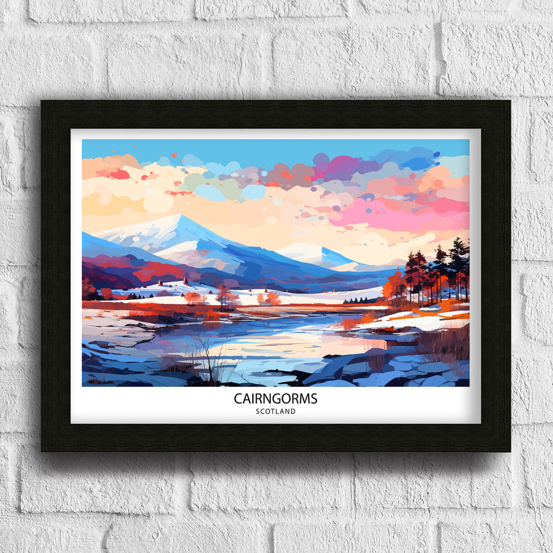 Cairngorms National Park Travel Print National Park Scotland Cairngorms Print Travel Poster Scottish Highlands Cairngorms Poster