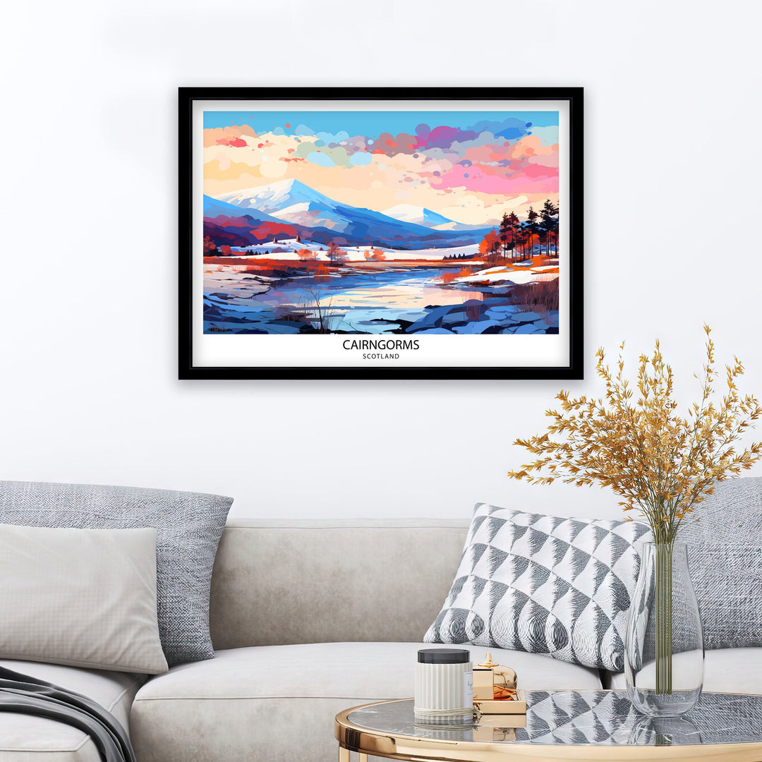 Cairngorms National Park Travel Print National Park Scotland Cairngorms Print Travel Poster Scottish Highlands Cairngorms Poster