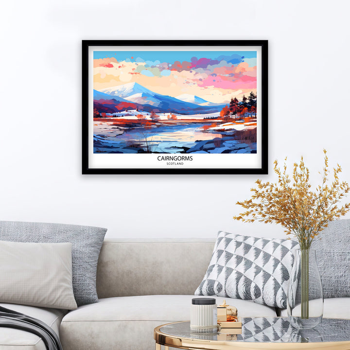 Cairngorms National Park Travel Print National Park Scotland Cairngorms Print Travel Poster Scottish Highlands Cairngorms Poster