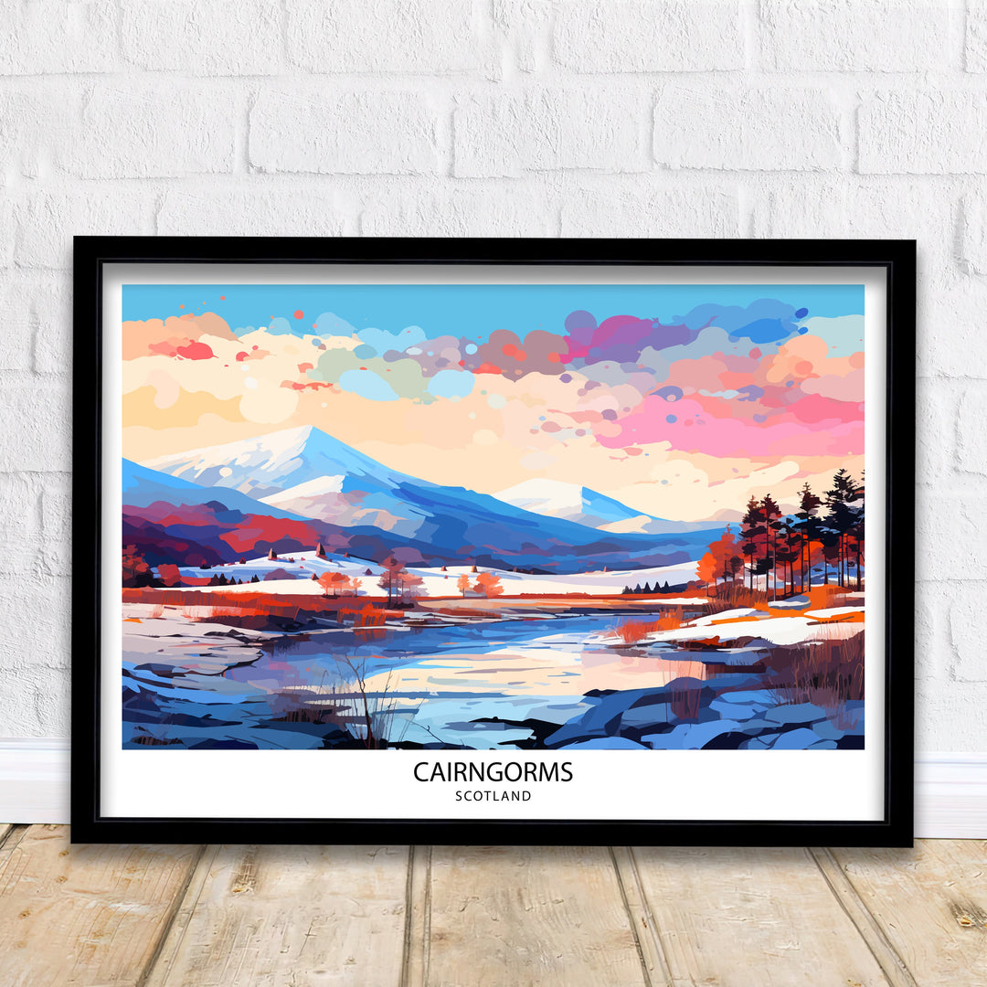 Cairngorms National Park Travel Print National Park Scotland Cairngorms Print Travel Poster Scottish Highlands Cairngorms Poster