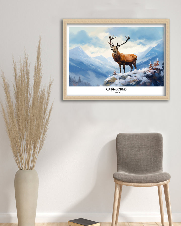 Cairngorms National Park Travel Print National Park Scotland Cairngorms Print Travel Poster Scottish Highlands Cairngorms Poster