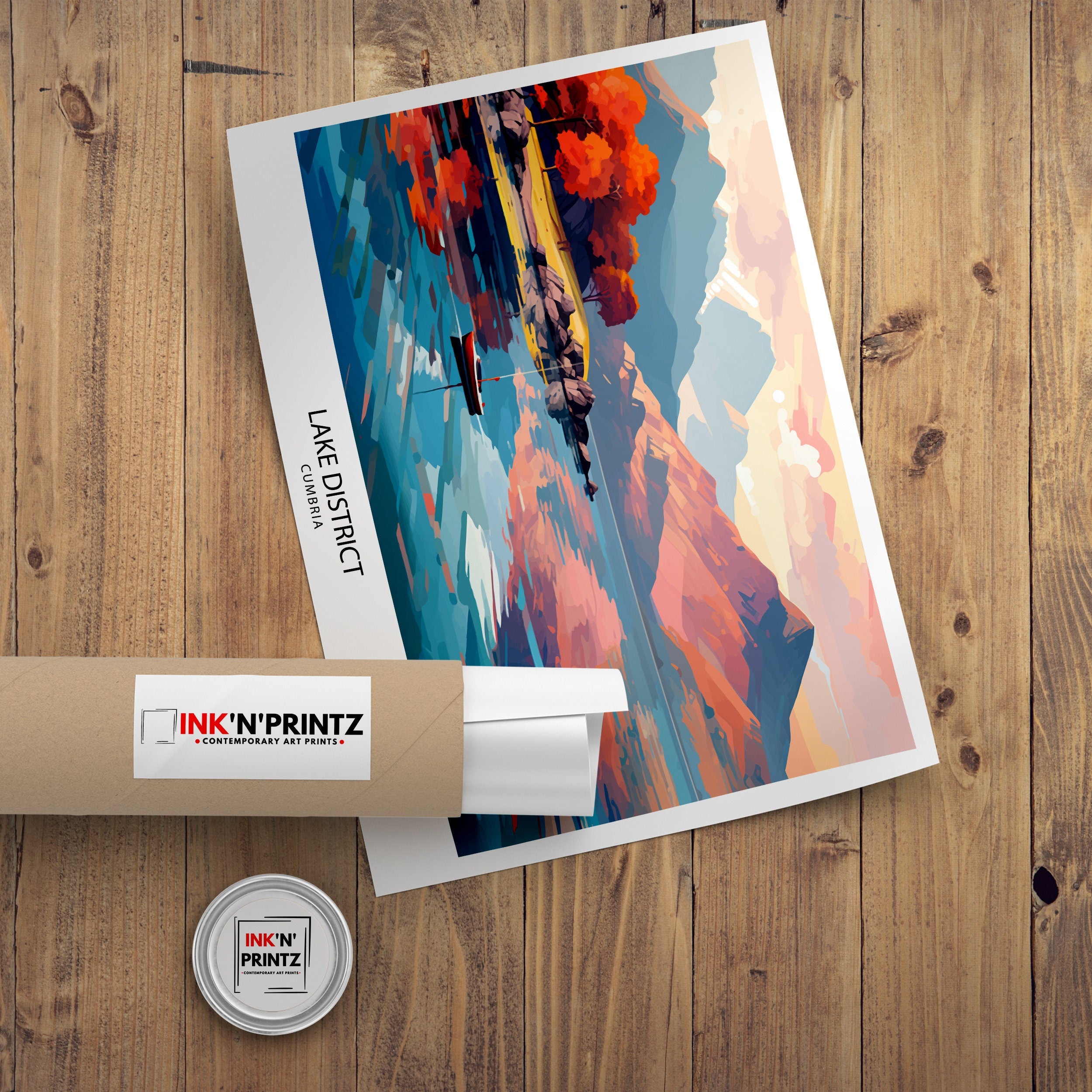 Lake District Travel Print | Lake District Print | Lake District Art | Lake District Poster | The Lake District | Travel Print