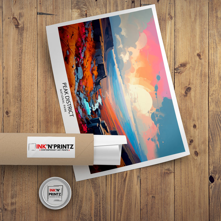 Peak District National Park Travel Print Peak District Wall Decor Peak District Home Living Decor Peak District Illustration Travel Poster