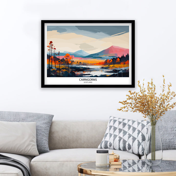 Cairngorms National Park Travel Print National Park Scotland Cairngorms Print Travel Poster Scottish Highlands Cairngorms Poster