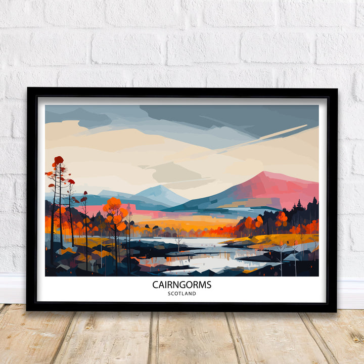 Cairngorms National Park Travel Print National Park Scotland Cairngorms Print Travel Poster Scottish Highlands Cairngorms Poster