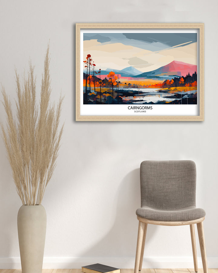 Cairngorms National Park Travel Print National Park Scotland Cairngorms Print Travel Poster Scottish Highlands Cairngorms Poster