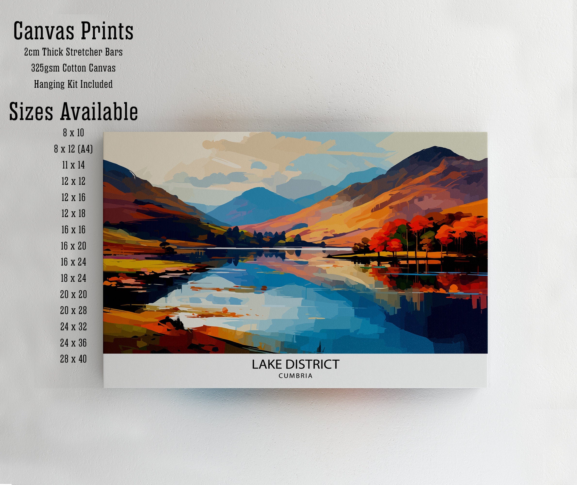Lake District Travel Print | Lake District Print | Lake District Art | Lake District Poster | The Lake District | Travel Print