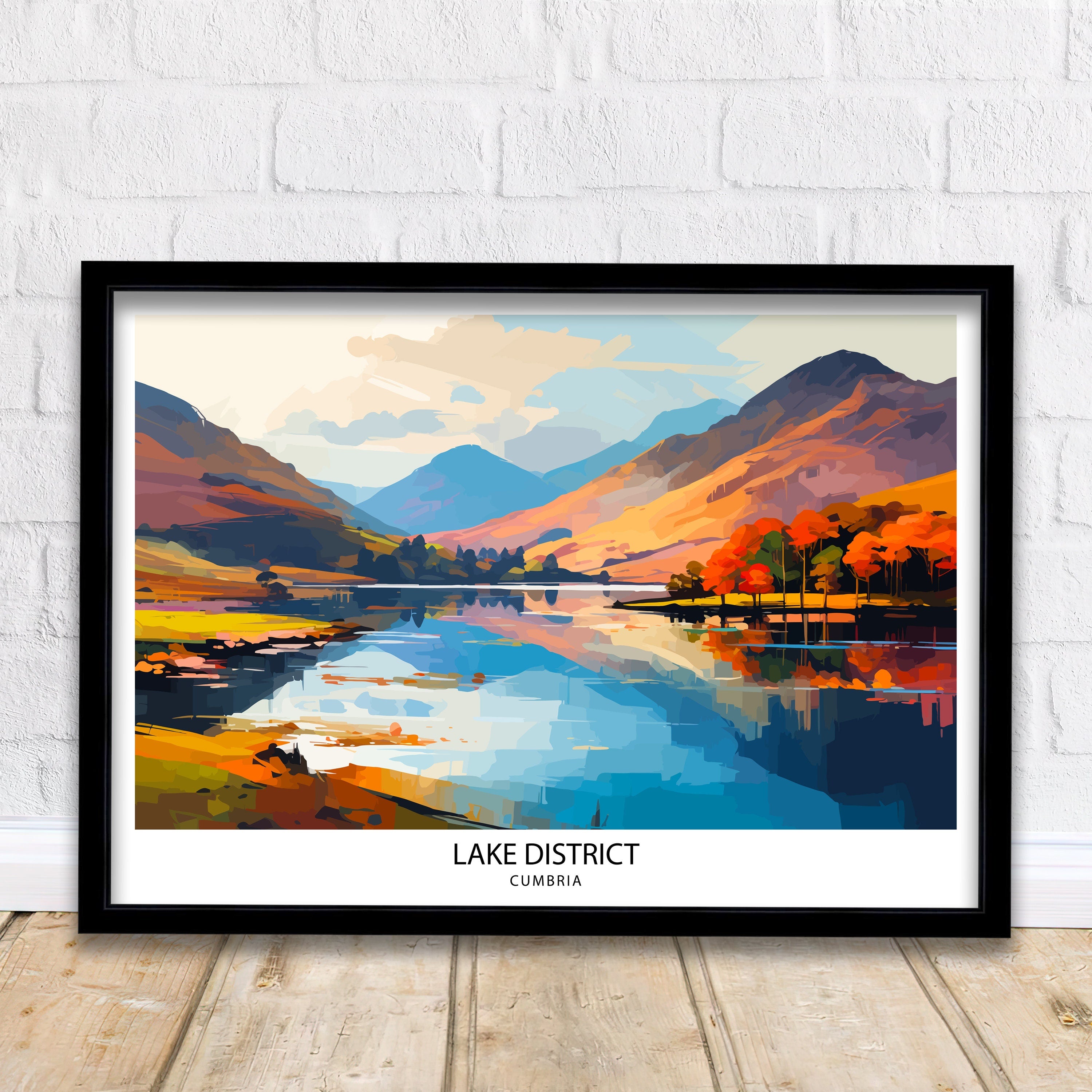 Lake District Travel Print | Lake District Print | Lake District Art | Lake District Poster | The Lake District | Travel Print