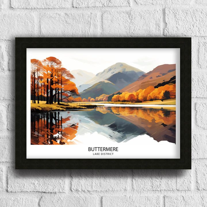 Buttermere Lake District Travel Poster Buttermere