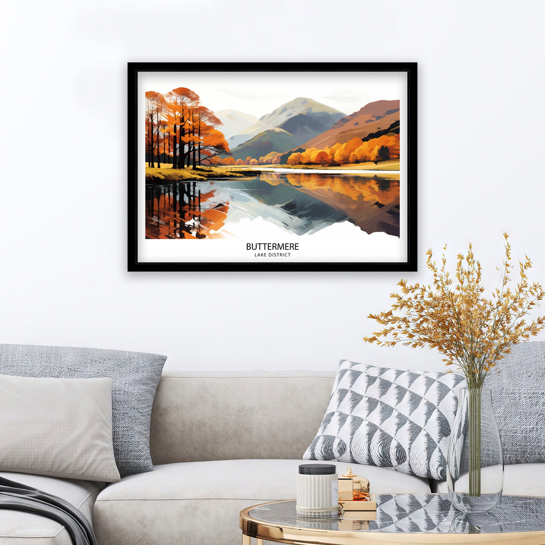 Buttermere Lake District Travel Poster Buttermere